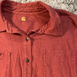 Carhartt Women's Rust Button-Down Shirt
